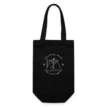 EVERYTHINGS BETTER - Geschenkbeutel für Flaschen - Schwarz - Vorne