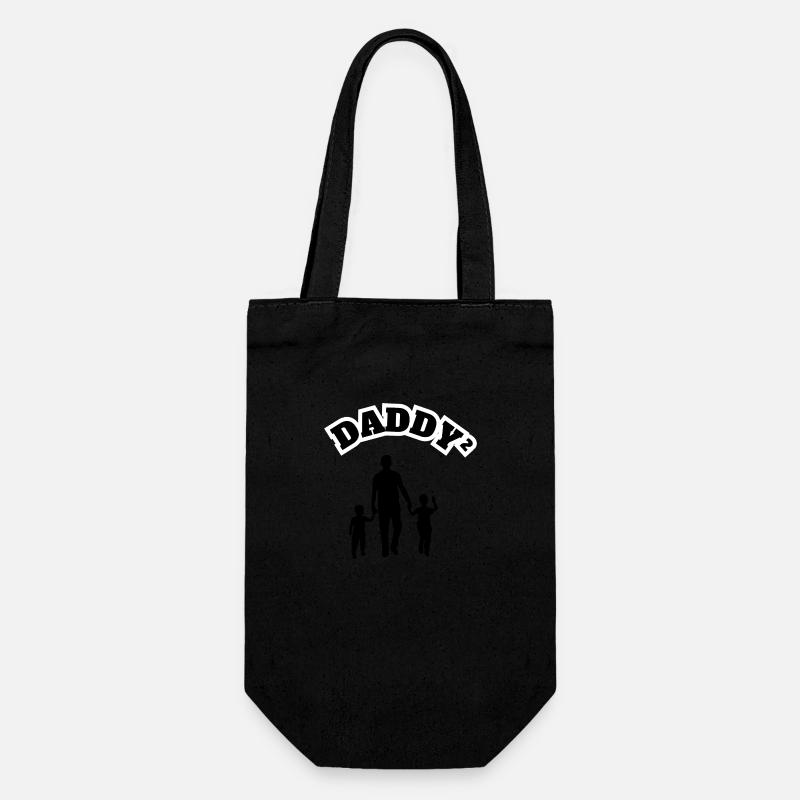 Proud Father Kid Boy Black - Gift Bag for Bottles - black