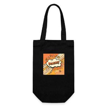 Peachy Peach - Gift Bag for Bottles - black - Front