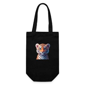 Bengalische Tigerbaby - Geschenkbeutel für Flaschen - Schwarz - Vorne