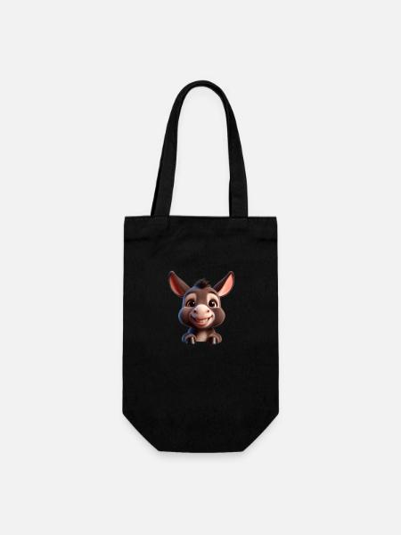 Baby Donkey Esel Mule - Geschenkbeutel für Flaschen - Schwarz