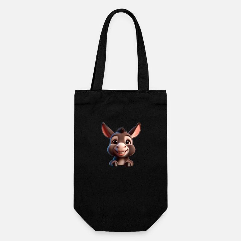 Baby Donkey Esel Mule - Geschenkbeutel für Flaschen - Schwarz