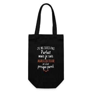 Pas Parfait Mais Agriculteur - Sac à bouteille - noir - Devant