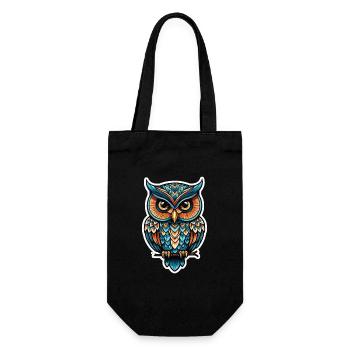 Owl Neo Traditional - Gift Bag for Bottles - black - Front