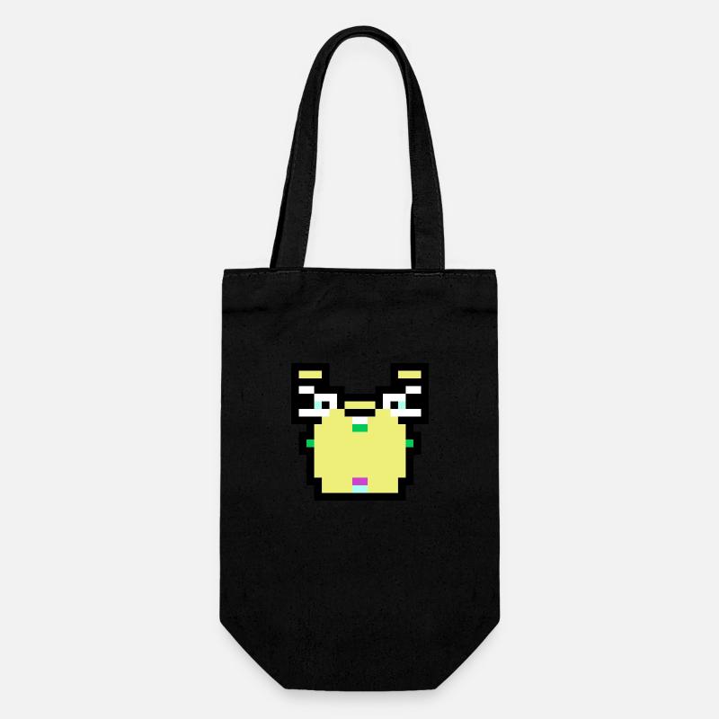 Pixel Krabbe - Geschenkbeutel für Flaschen - Schwarz
