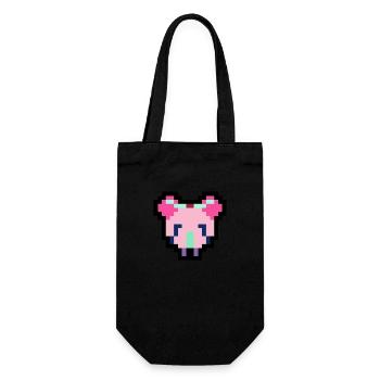 Pixel Maus - Geschenkbeutel für Flaschen - Schwarz - Vorne