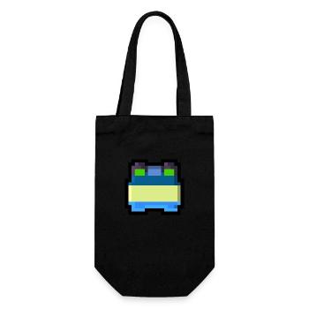 Pixel Smile - Geschenkbeutel für Flaschen - Schwarz - Vorne
