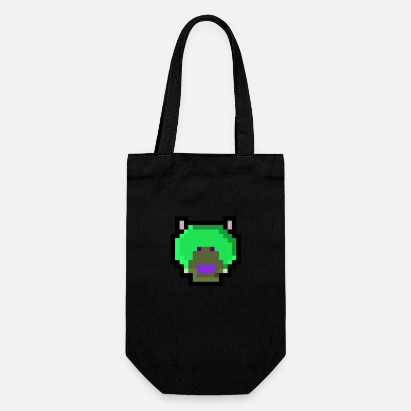Pixel Bär - Geschenkbeutel für Flaschen - Schwarz