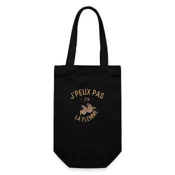J Peux Pas J Ai La Flemme - Sac à bouteille - noir - Devant