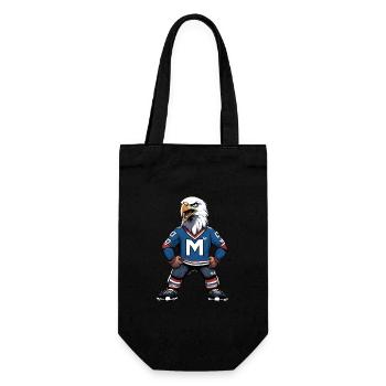 Proud eagle with letter M - Gift Bag for Bottles - black - Front
