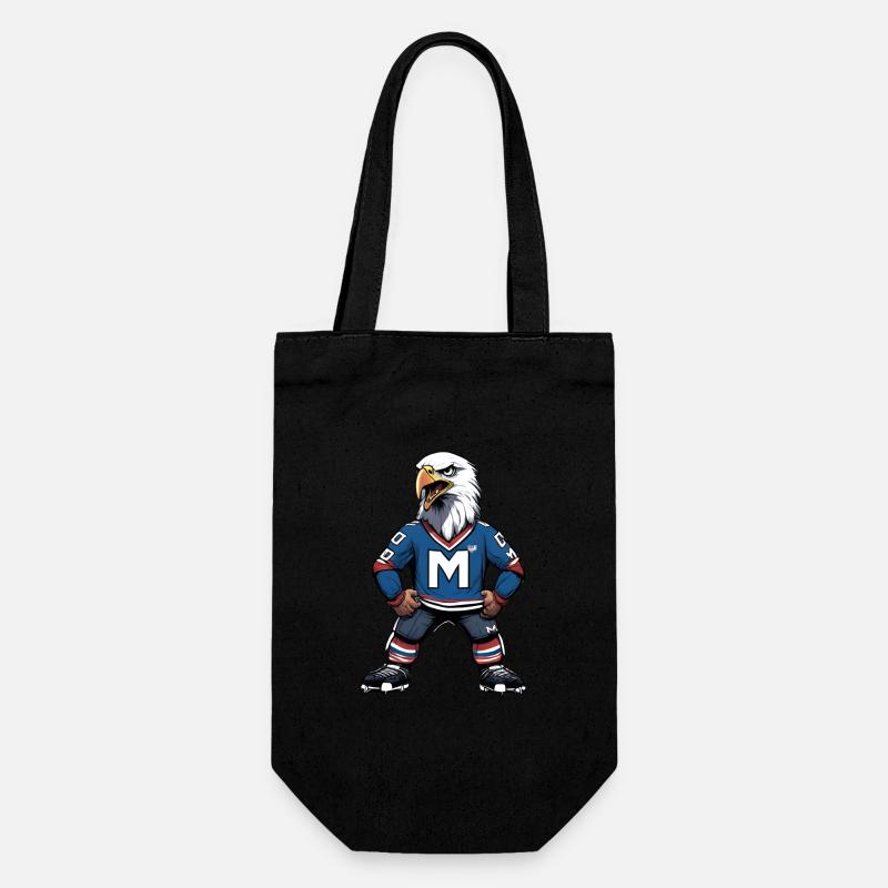 Fier aigle avec la lettre M - Sac à bouteille - noir