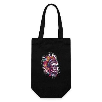 Crâne indien - Sac à bouteille - noir - Devant