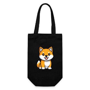 Shiba Inu Dog Cute - Gift Bag for Bottles - black - Front