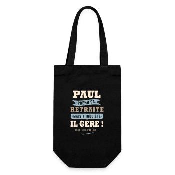 Paul humour retraite cadeau retraité - Sac à bouteille - noir - Devant