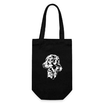 Golden Retriever Portrait Dog Dogs Wilsigns - Gift Bag for Bottles - black - Front