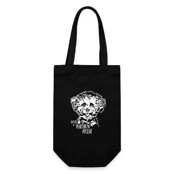 Aimé par un chien Bichon Frise disant chien Wilsigns - Sac à bouteille - noir - Devant