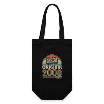 Original 2008 Vintage Vintage rétro anniversaire - Sac à bouteille - noir - Devant