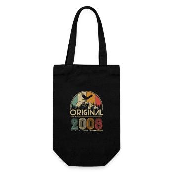 2008 Vintage né Vintage cadeau d’anniversaire - Sac à bouteille - noir - Devant