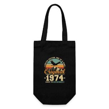 Original depuis 1974 Vintage cadeau d’anniversaire - Sac à bouteille - noir - Devant