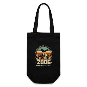 Original Since 2006 Vintage Birthday Gift - Gift Bag for Bottles - black - Front