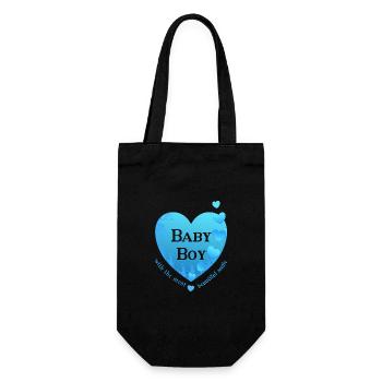Boy Birth - Gift Bag for Bottles - black - Front