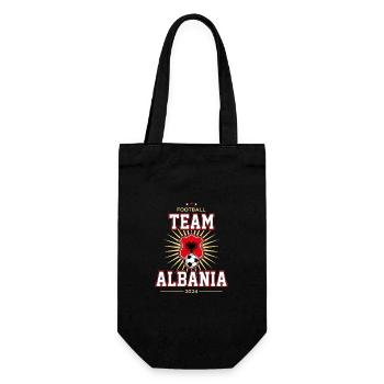 Team Albania - Geschenkbeutel für Flaschen - Schwarz - Vorne