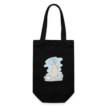Design illustré avec Viscacha - Sac à bouteille - noir - Devant