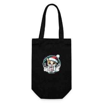 Chat de Noël - Kitty Noël - Sac à bouteille - noir - Devant