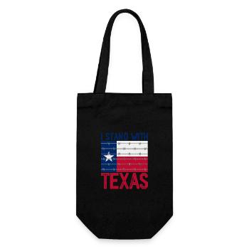 I Stand With Texas - Gift Bag for Bottles - black - Front