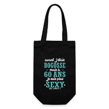 60 ans humour drôles anniversaire 60 ans - Sac à bouteille - noir - Devant