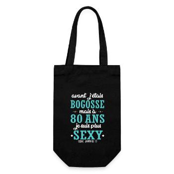 80 ans humour drôles anniversaire 80 ans - Sac à bouteille - noir - Devant