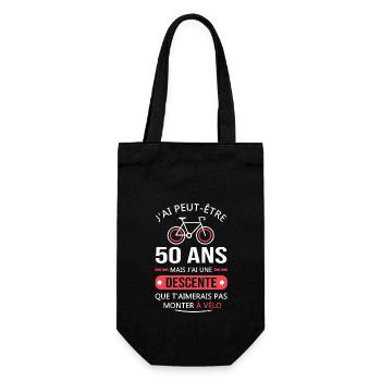 Vélo 50 Ans anniversaire cadeau 50 ans vélo - Sac à bouteille - noir - Devant