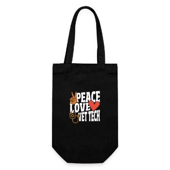 Tierarztschule, Tierarzt, Beruf Tierarzt, - Geschenkbeutel für Flaschen - Schwarz - Vorne