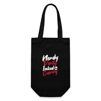 Tattoo Studio Tattoo Artist Nerdy Dirty Inked Curvy - Gift Bag for Bottles - black - Front