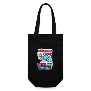 Râle pas tu vas péter une durite humour sticker - Sac à bouteille - noir - Devant