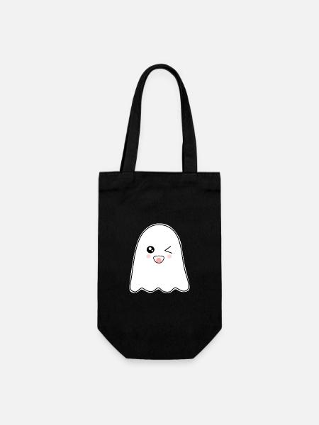 Kawaii Gespenst Geister Halloween Halloweenkostüm - Geschenkbeutel für Flaschen - Schwarz