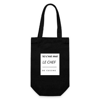 Ici c est moi le chef de cuisine - Sac à bouteille - noir - Devant