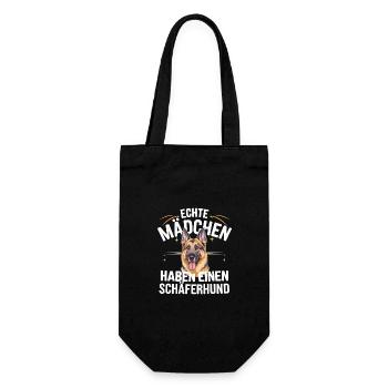 Deutscher Schäferhund Hund Malinois Hunde - Geschenkbeutel für Flaschen - Schwarz - Vorne