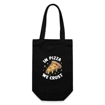 Pizza Italien Fast Food - Geschenkbeutel für Flaschen - Schwarz - Vorne