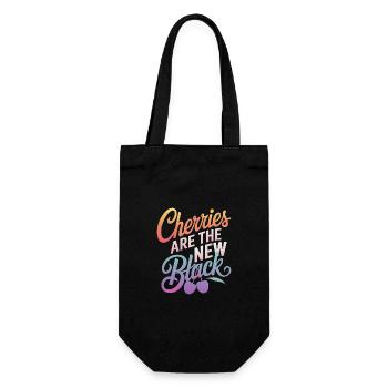 Cherries Cherries Fruits Food - Gift Bag for Bottles - black - Front