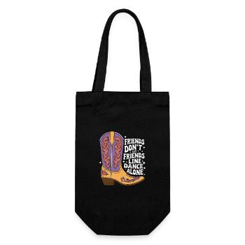 Line Dancing Dancing Dancers - Gift Bag for Bottles - black - Front