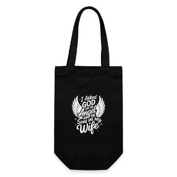 Femme Épouse Partenaire Famille Marié - Sac à bouteille - noir - Devant