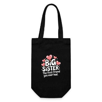 Sister Sibling Family - Gift Bag for Bottles - black - Front