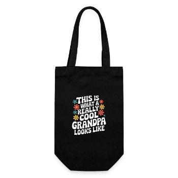Papy Grand-père Famille Fête des pères - Sac à bouteille - noir - Devant