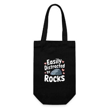 Experte für Geologie Gestein Geologe - Geschenkbeutel für Flaschen - Schwarz - Vorne