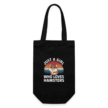 Hamster - Geschenkbeutel für Flaschen - Schwarz - Vorne