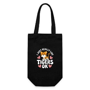 Tiger Animal Zoo Wild Animal - Gift Bag for Bottles - black - Front