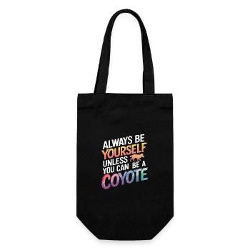 Coyote Animal Funny - Gift Bag for Bottles - black - Front