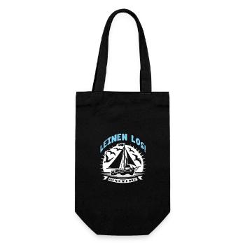 Leinen los und nichts wie weg! Wir legen ab! - Geschenkbeutel für Flaschen - Schwarz - Vorne