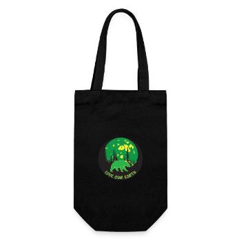 Aimez notre terre - Sac à bouteille - noir - Devant